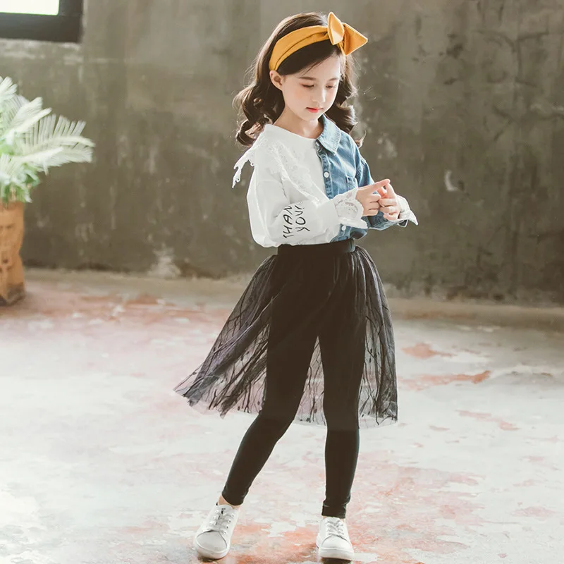 CHILDREN'S Suit 2019 Autumn New Style Korean-style Girls Smiley Shirt Mesh Dress Set Little Girl Western Style Two-Piece Set
CHILDREN'S Suit 2019 Autumn New Style Korean-style Girls Smiley Shirt Mesh Dress Set Little Girl Western Style Two-Piece Set