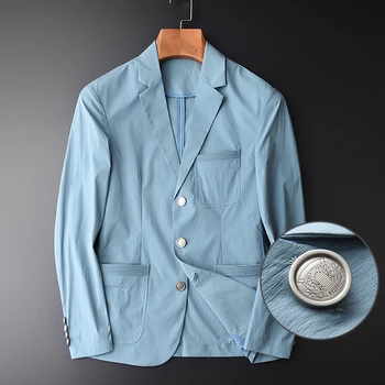 New Three Button Male Blazer Luxury Thin Mens Blazer Jacket Plus Size 4xl Fashion Natural Wrinkle Blazer Masculino Slim Fit
New Three Button Male Blazer Luxury Thin Mens Blazer Jacket Plus Size 4xl Fashion Natural Wrinkle Blazer Masculino Slim Fit