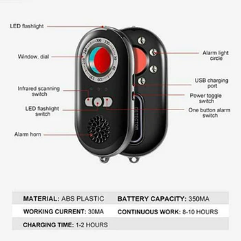 Multifunctional Infrared Detector Invisible Camera Detector Safety Device UND Sale
Multifunctional Infrared Detector Invisible Camera Detector Safety Device UND Sale