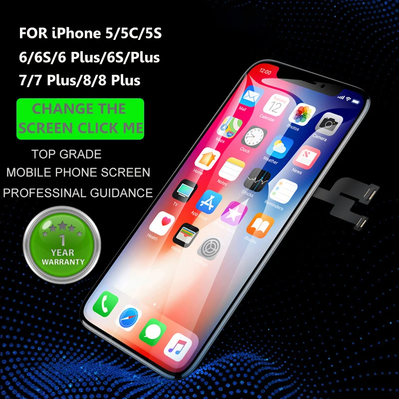 ЖК-дисплей AAA для iPhone 6, 7, 8 Plus, экран для iPhone 6S, 5 5S SE, Идеальный 3D сенсорный дигитайзер в сборе, замена с бесплатными подарками
ЖК-дисплей AAA для iPhone 6, 7, 8 Plus, экран для iPhone 6S, 5 5S SE, Идеальный 3D сенсорный дигитайзер в сборе, замена с бесплатными подарками