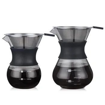 High-temperature glass hand-washed coffee pot High borosilicate glass sharing coffee pot set
High-temperature glass hand-washed coffee pot High borosilicate glass sharing coffee pot set