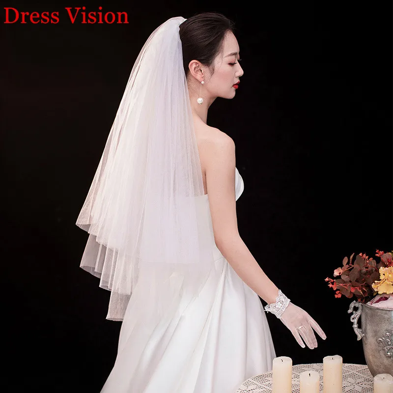 Hot Sell Short Wedding Veil Bridal Mesh Veil With Comb Bridal Veil Ivory Veil Three-Layer Simple Style Bridal Accessories
Hot Sell Short Wedding Veil Bridal Mesh Veil With Comb Bridal Veil Ivory Veil Three-Layer Simple Style Bridal Accessories