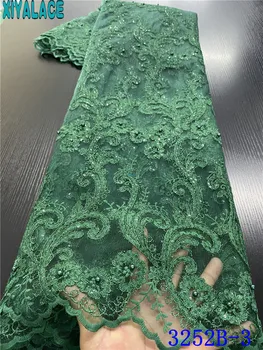 African lace fabric 2020 high quality green lace fabric embroidery tulle net lace with beads for african women 3252b
African lace fabric 2020 high quality green lace fabric embroidery tulle net lace with beads for african women 3252b