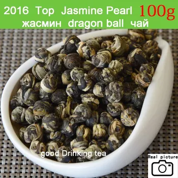 

100g New Fresh Natural Organic Premium Chinese Jasmine Green Tea Jasmine Dragon Pearl Fragrance Slimming Flower Kung Fu Tea