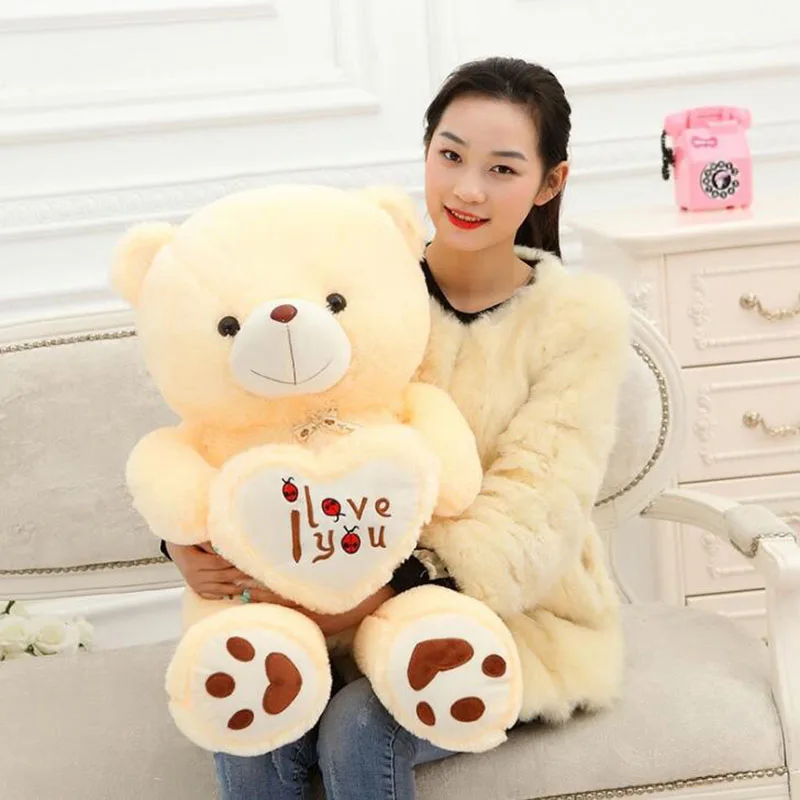 1pc Lovey Soft Stuffed Plush Toy Large Teddy Bear Holding LOVE Heart I Love You Girls Gifts for Valentine Day Romantic Birthday
1pc Lovey Soft Stuffed Plush Toy Large Teddy Bear Holding LOVE Heart I Love You Girls Gifts for Valentine Day Romantic Birthday