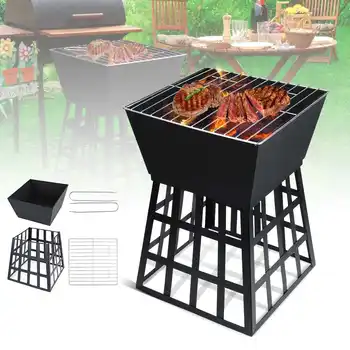 Outdoor Garden Metal Charcoal Fire Pit Camping BBQ Burner Bowl Multifunction Removable Stove Barbecue Grill Stand for Xmas Party
Outdoor Garden Metal Charcoal Fire Pit Camping BBQ Burner Bowl Multifunction Removable Stove Barbecue Grill Stand for Xmas Party