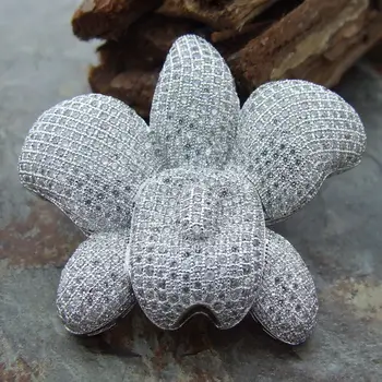 1pc 50x45mm Silver Flower Paved CZ Necklace Pendant Connector DIY Jewelry Findings
1pc 50x45mm Silver Flower Paved CZ Necklace Pendant Connector DIY Jewelry Findings