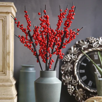 Artificial Red Berry Flowers Branch Simulation Fruit Flowers Lifelike Winter Berries For Christmas Tree Wreath Flower Arrangemen
Artificial Red Berry Flowers Branch Simulation Fruit Flowers Lifelike Winter Berries For Christmas Tree Wreath Flower Arrangemen