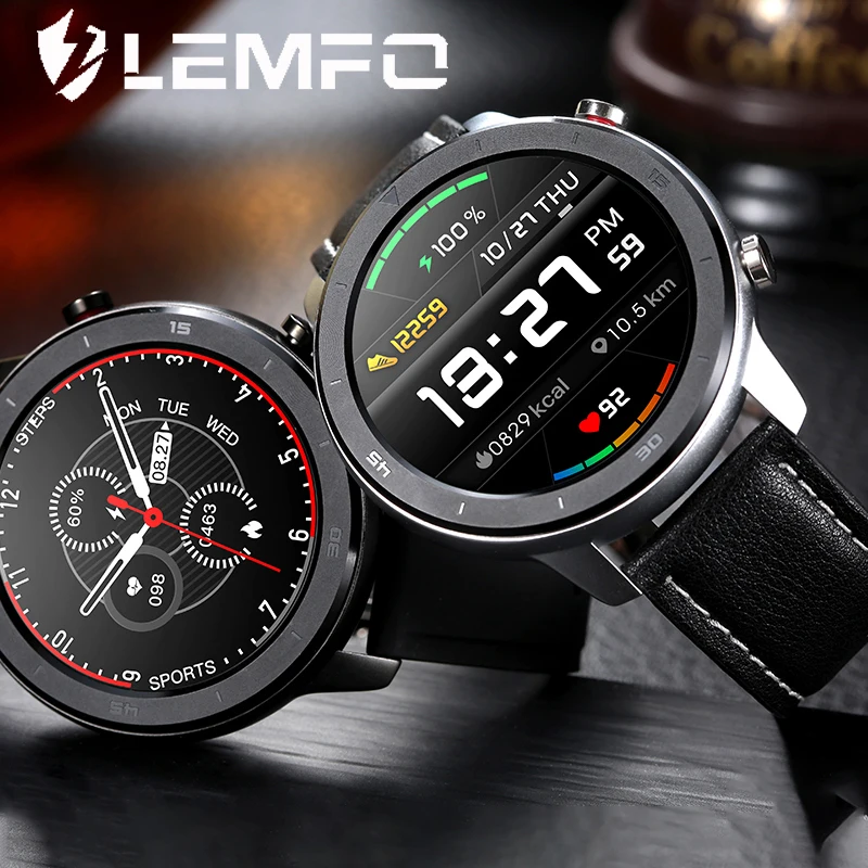 LEMFO Smart Watch Men 1.3 inch Full Touch Screen Heart Rate Blood Pressure Monitor IP68 Waterproof Clock for Huawei Android
LEMFO Smart Watch Men 1.3 inch Full Touch Screen Heart Rate Blood Pressure Monitor IP68 Waterproof Clock for Huawei Android