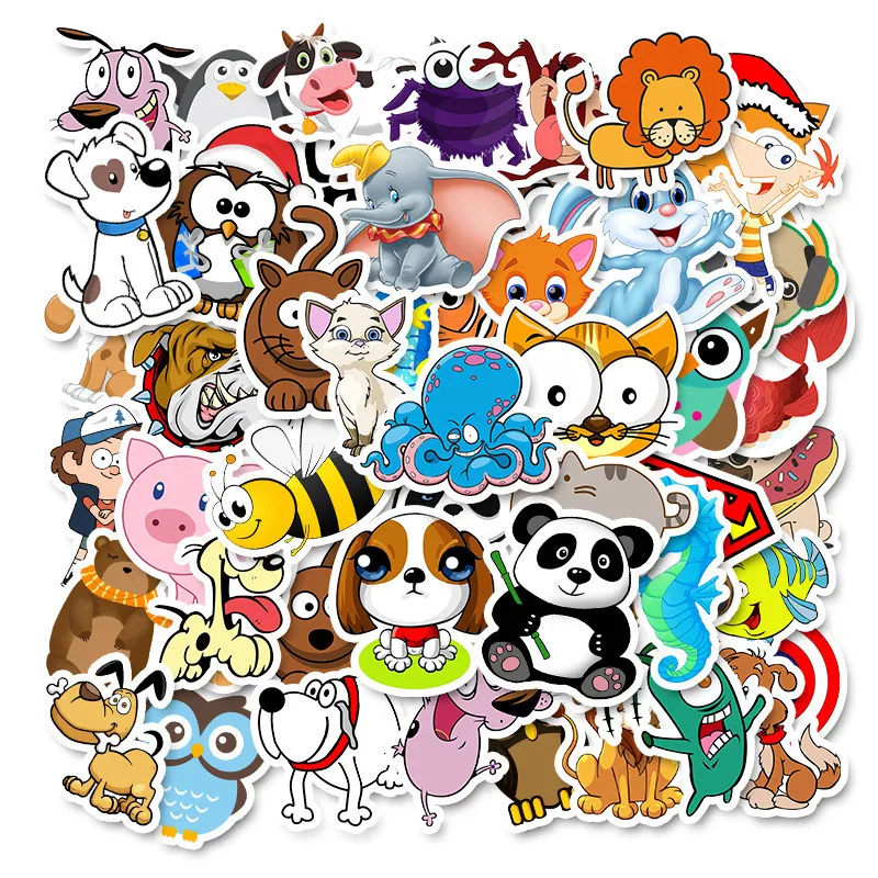 50 PCS Cartoon cute animal Elephant lion Stickers For Kids Toy Waterproof Sticker to DIY trunk Laptop Bicycle Helmet Car Decals 
50 PCS Cartoon cute animal Elephant lion Stickers For Kids Toy Waterproof Sticker to DIY trunk Laptop Bicycle Helmet Car Decals