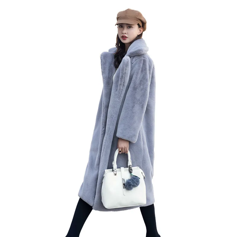 Fashion Winter 2019 New High Quality Imitation Velvet Fur Coat Long Fur Coat Female Loose Thick Warm Mink Fur Teddy Coat H0171
Fashion Winter 2019 New High Quality Imitation Velvet Fur Coat Long Fur Coat Female Loose Thick Warm Mink Fur Teddy Coat H0171