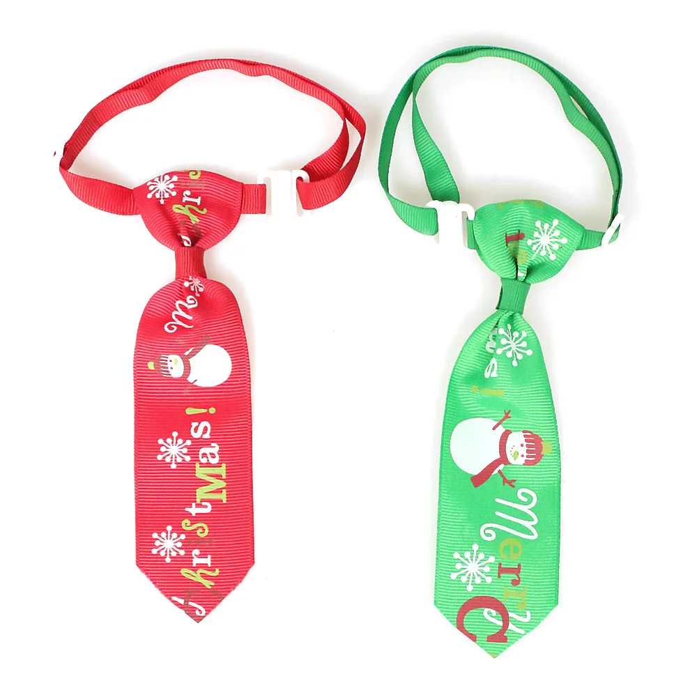 50Pcs-Christmas-Halloween-Dog-Tie-Snowman-Pattern-Ribbon-Ties-For-Dogs-bow-6033043-Pet-Accessories-Wholesale