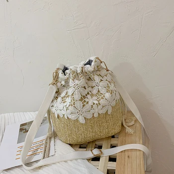 Lady Beach Bucket Straw Woven Women Bucket Handbag Summer Totes Shoulder Bag Printing Women Beach Bags Ladies Flower Bucket
Lady Beach Bucket Straw Woven Women Bucket Handbag Summer Totes Shoulder Bag Printing Women Beach Bags Ladies Flower Bucket