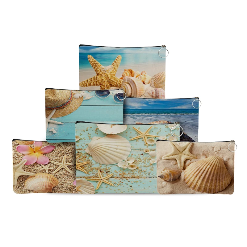 Soft Canvas Beach Sand Starfish Print Women Travel Pouch Storage Bag Toiletries Organize Cute Cosmetic Bag Portable Makeup Case
Soft Canvas Beach Sand Starfish Print Women Travel Pouch Storage Bag Toiletries Organize Cute Cosmetic Bag Portable Makeup Case