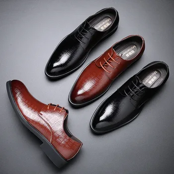 2020 Men Dress Shoes New Luxury Men's Casual Cow Genuine Leather Shoes Man Oxfords British Brogue Business Lace Up Shoes
2020 Men Dress Shoes New Luxury Men's Casual Cow Genuine Leather Shoes Man Oxfords British Brogue Business Lace Up Shoes