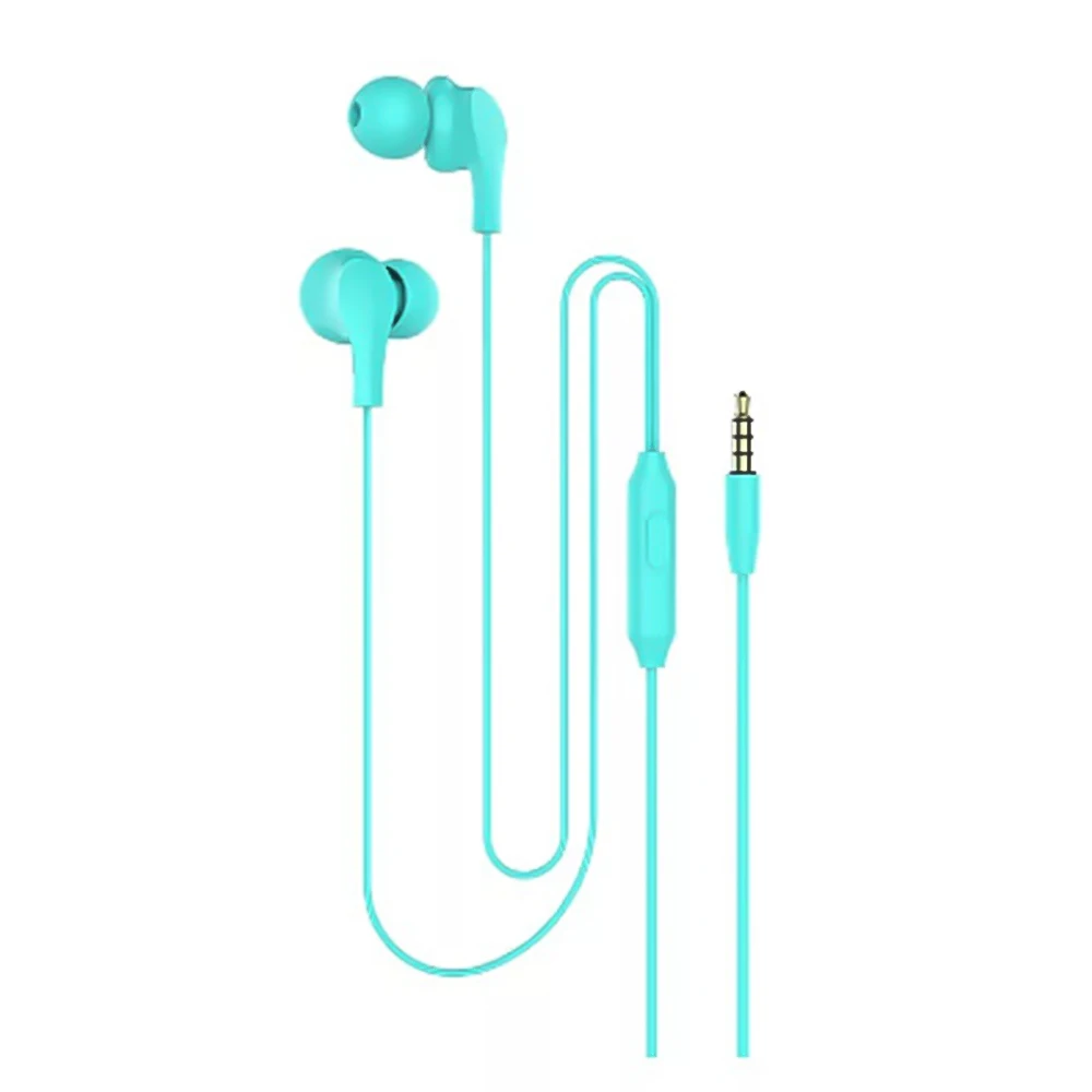 

XS-02 3.5mm Interface Wired Headsets Macaron Color Line-Controlled Headset In-ear Stereo Sound Wired Earphones with HD Mic Hot