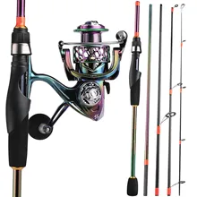 

Sougayilang 1.8M-2.4M Fishing Rod Spinning and 13+1BB Fishing Wheel Saltwater Freshwater Fishing Rods and Reel Combos Pesca