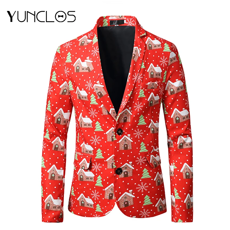 YUNCLOS Christmas Jackets Men's Jacket Blazer Men's Christmas Print Single Row Two Button Blaze Male Clothes Masculino
YUNCLOS Christmas Jackets Men's Jacket Blazer Men's Christmas Print Single Row Two Button Blaze Male Clothes Masculino