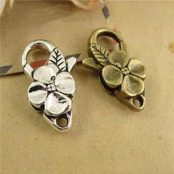 10pcs/Bag 26*15mm Antique Silver Flower Lobster Clasp Hooks For Necklace Bracelet DIY Jewelry Accessory Findings
10pcs/Bag 26*15mm Antique Silver Flower Lobster Clasp Hooks For Necklace Bracelet DIY Jewelry Accessory Findings