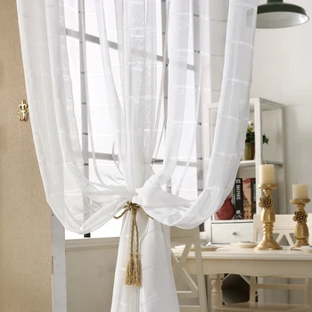 White Lattice Jacquard Sheer Curtains For Bedroom Translucent Modern Simple Drape Texture Rhombus Window Drapes wp444C
White Lattice Jacquard Sheer Curtains For Bedroom Translucent Modern Simple Drape Texture Rhombus Window Drapes wp444C