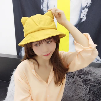 Japanese casual fisherman hat female summer sun hat sweet and cute cat ear basin hat tide
Japanese casual fisherman hat female summer sun hat sweet and cute cat ear basin hat tide