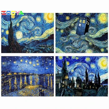 Home Decor Diy 5D Diamond Embroidery Van Gogh Starry Night Diamond Painting Kits Abstract Oil Painting Mosaic Hobby Craft Lx835 
Home Decor Diy 5D Diamond Embroidery Van Gogh Starry Night Diamond Painting Kits Abstract Oil Painting Mosaic Hobby Craft Lx835