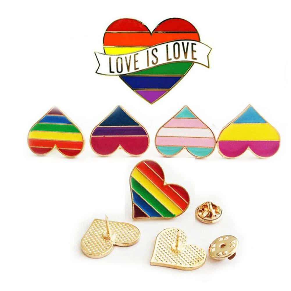 Rainbow Heart Shape Enamel Pins Gay Badge Lapel Denim Hat Brooches Men Women Unisex Collar Pin Jewelry Accessories
Rainbow Heart Shape Enamel Pins Gay Badge Lapel Denim Hat Brooches Men Women Unisex Collar Pin Jewelry Accessories