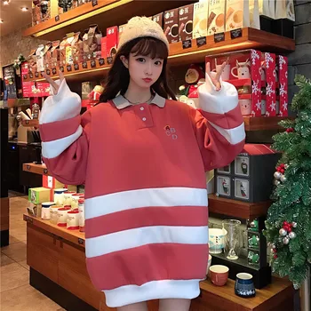Sales Spring Autumn Long Velvet hoodie women Loose female casual long sleeve pullovers hoodie sweatshirts kawaii BF Wind Winter
Sales Spring Autumn Long Velvet hoodie women Loose female casual long sleeve pullovers hoodie sweatshirts kawaii BF Wind Winter
