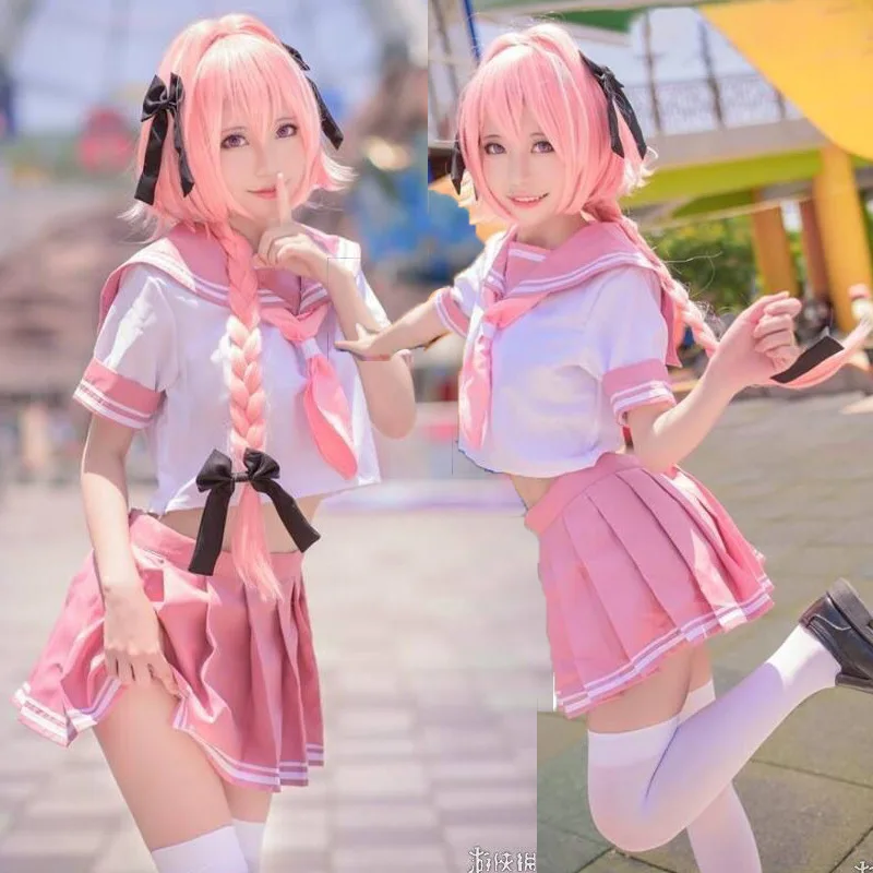 Fate/Grand Order Fate Apocrypha Rider Astolfo Cosplay JK School Uniform Sailor Suit Women Fancy Outfit Anime Halloween Costume
Fate/Grand Order Fate Apocrypha Rider Astolfo Cosplay JK School Uniform Sailor Suit Women Fancy Outfit Anime Halloween Costume