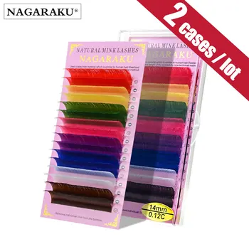 NAGARAKU Color Eyelashes Eyelash Extension Makeup 2 Trays lot 16 Rows Macaron 8 Colors Rainbow Colored High Quality Faux Cils
NAGARAKU Color Eyelashes Eyelash Extension Makeup 2 Trays lot 16 Rows Macaron 8 Colors Rainbow Colored High Quality Faux Cils