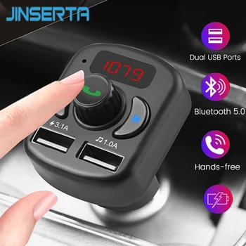 JINSERTA Bluetooth 5.0 FM Transmitter Dual USB Port Charger FM Modulator MP3 Player Car Lighter Bluetooth Handfree Call
JINSERTA Bluetooth 5.0 FM Transmitter Dual USB Port Charger FM Modulator MP3 Player Car Lighter Bluetooth Handfree Call
