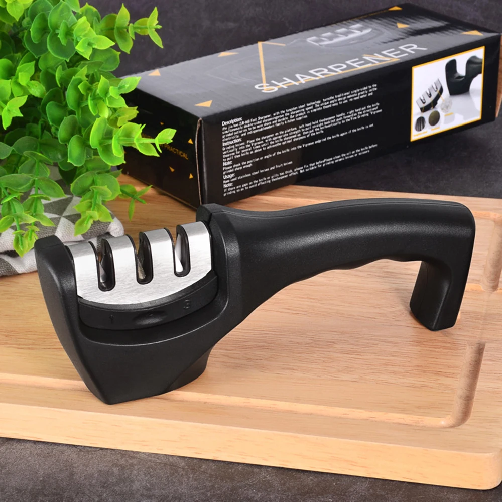 3 Stages Knife Sharpener Multifunction Kitchen Sharpener High Quality Sharpening Stone Grinder Kitchen Sharpening Tools
3 Stages Knife Sharpener Multifunction Kitchen Sharpener High Quality Sharpening Stone Grinder Kitchen Sharpening Tools