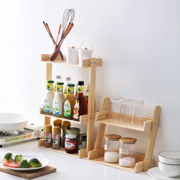 Desktop Wood Shelf Kitchen Rack Organizer Kitchen Storage Shelf Spice Rack Seasoning Jars Bottles Holder Kitchen Accessories
Desktop Wood Shelf Kitchen Rack Organizer Kitchen Storage Shelf Spice Rack Seasoning Jars Bottles Holder Kitchen Accessories