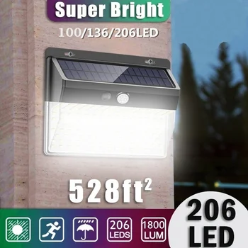 Solar LED Light Street For Garden Fence PIR Motion Sensor Wall Lamps 20 100 136 206 LEDs Solar Power Light Outdoor Waterproof 
Solar LED Light Street For Garden Fence PIR Motion Sensor Wall Lamps 20 100 136 206 LEDs Solar Power Light Outdoor Waterproof