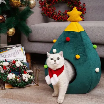 Pet House Cat Christmas Tree Shape Bed Pets Cat Nest Puppy Cave Warm Soft Mat House Supplies
Pet House Cat Christmas Tree Shape Bed Pets Cat Nest Puppy Cave Warm Soft Mat House Supplies