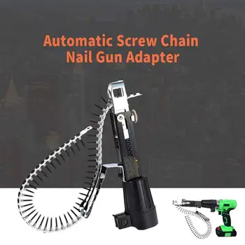 Automatic Electric Drill Nozzle Adapter Chain and Nail Nails Kit Home Tool Chain Tool Machine Accessories With Screws
Automatic Electric Drill Nozzle Adapter Chain and Nail Nails Kit Home Tool Chain Tool Machine Accessories With Screws
