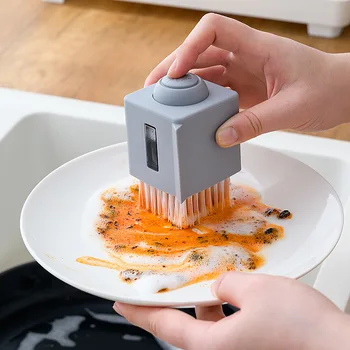 Square Silicone Press Pot Brush Multifunctional Decontamination Stain Brush Tableware Cleaning Automatic Liquid Filling Brush
Square Silicone Press Pot Brush Multifunctional Decontamination Stain Brush Tableware Cleaning Automatic Liquid Filling Brush
