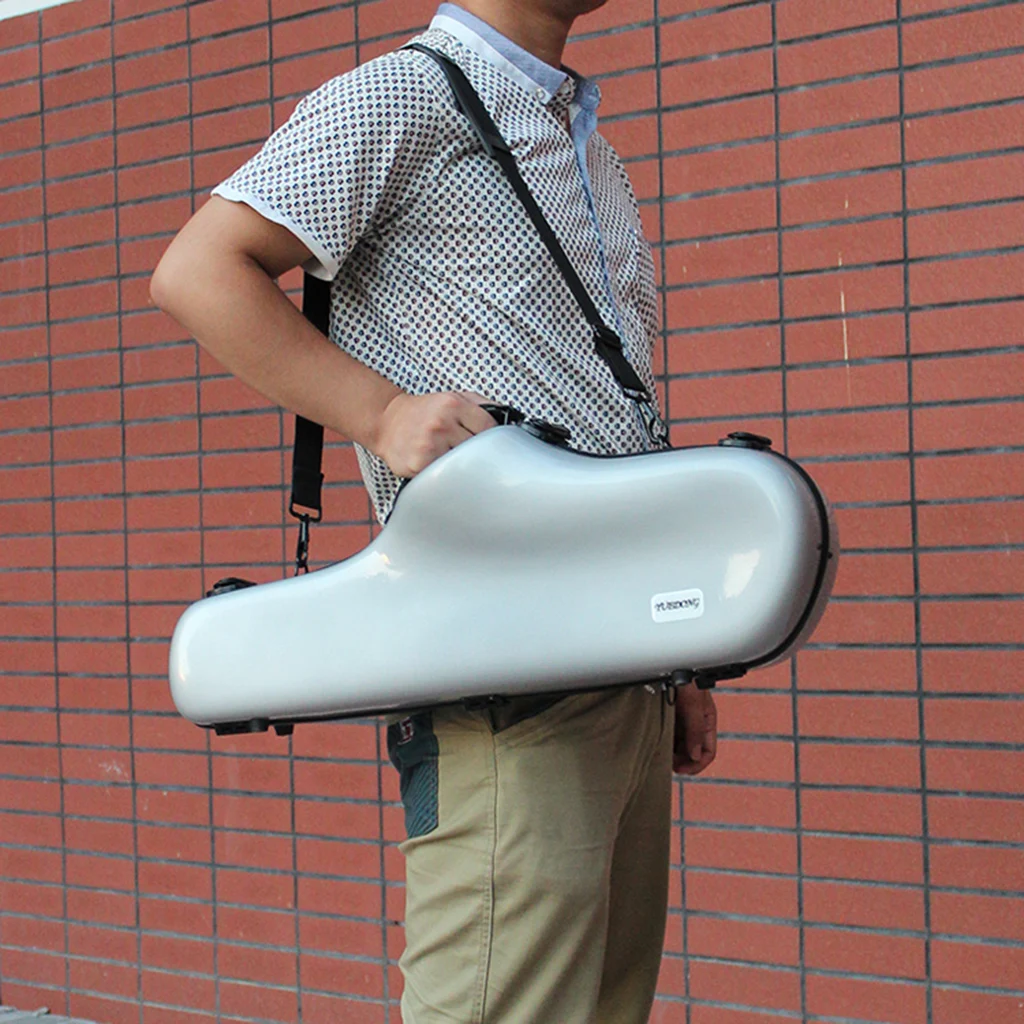 Hard Shell Case For Alto Saxophone, Tenor Saxophone Case Fiberglass Hardshell With Shoulder Strap - Silver
Hard Shell Case For Alto Saxophone, Tenor Saxophone Case Fiberglass Hardshell With Shoulder Strap - Silver