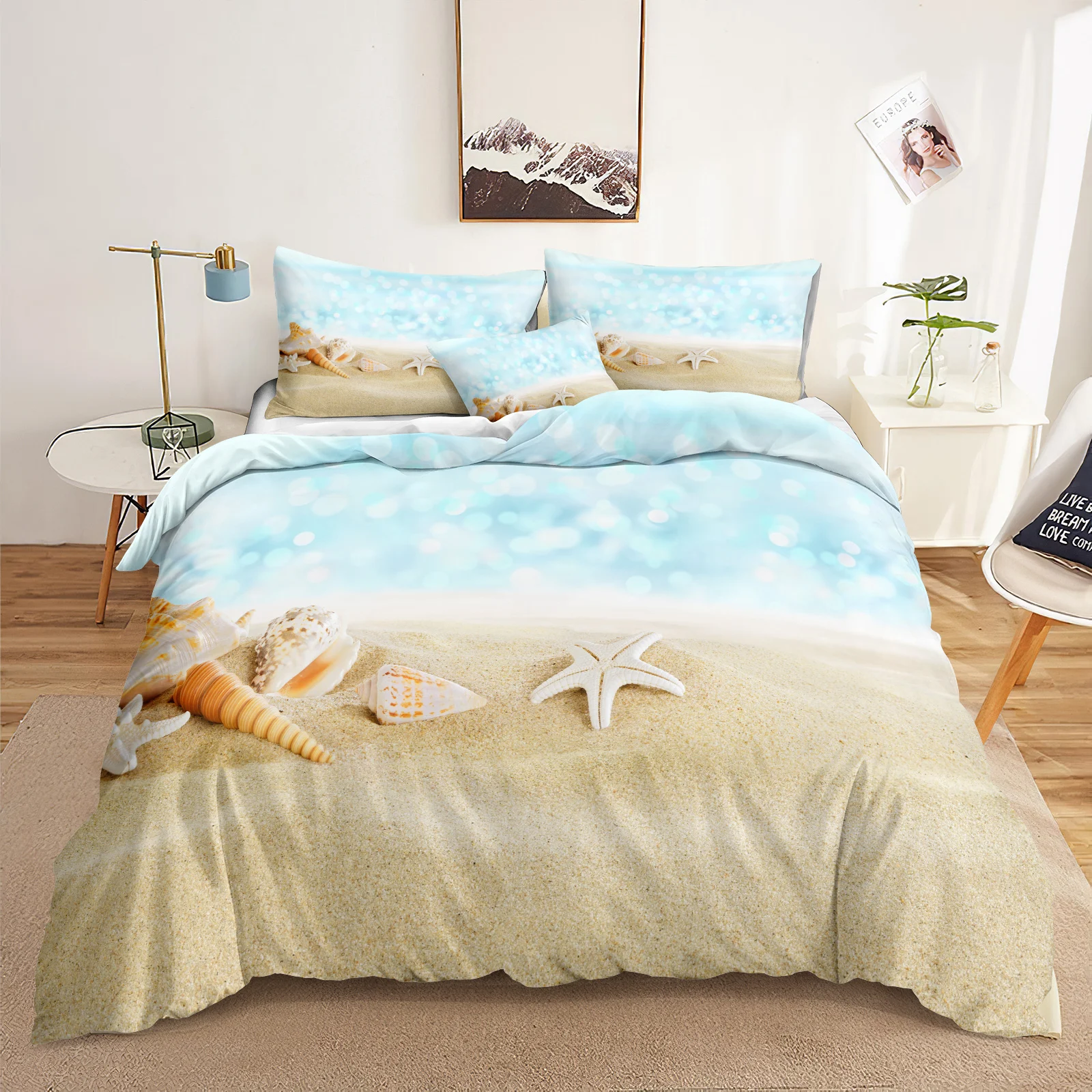 Summer Beach Bedding Sandy Beach Duvet Cover Set Coastal Starfish Conch Printed Boys Girls Bedding Dropshipers Bedding Sets
Summer Beach Bedding Sandy Beach Duvet Cover Set Coastal Starfish Conch Printed Boys Girls Bedding Dropshipers Bedding Sets