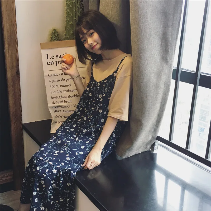 Summer WOMEN'S Dress Korean-style Sweet Hipster Strapped Dress Mid-length Floral-Print Dress
Summer WOMEN'S Dress Korean-style Sweet Hipster Strapped Dress Mid-length Floral-Print Dress