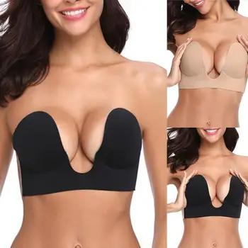 Invisible Bra Strapless Self Adhesive Silicone Push-up Bras Women Deep U Backless Nipple Cover Sexy Underwear
Invisible Bra Strapless Self Adhesive Silicone Push-up Bras Women Deep U Backless Nipple Cover Sexy Underwear