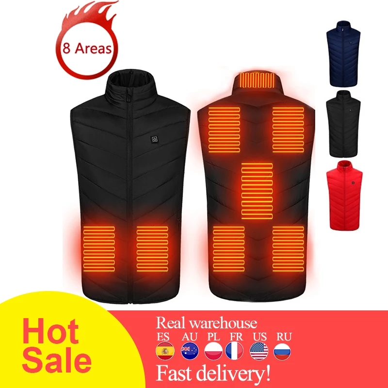 8 Areas Heating Vest Washable Usb Charging Heating Warm Vest Control Temperature Outdoor Camping Hiking Golf (without battery)
8 Areas Heating Vest Washable Usb Charging Heating Warm Vest Control Temperature Outdoor Camping Hiking Golf (without battery)