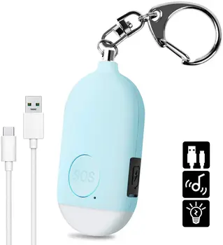 Personal Security Alarm Keychain with LED Flashlight for Girls Kids and Men - USB Chargable Safe Scream Alarm Emergency
Personal Security Alarm Keychain with LED Flashlight for Girls Kids and Men - USB Chargable Safe Scream Alarm Emergency