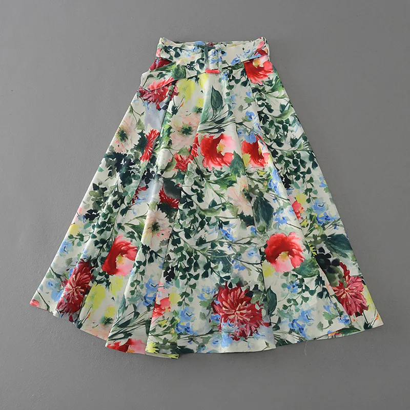 A Generation of Wind Ink Printed Retro High-waisted Big Hemline A- line Mid-length Skirt Entity
A Generation of Wind Ink Printed Retro High-waisted Big Hemline A- line Mid-length Skirt Entity