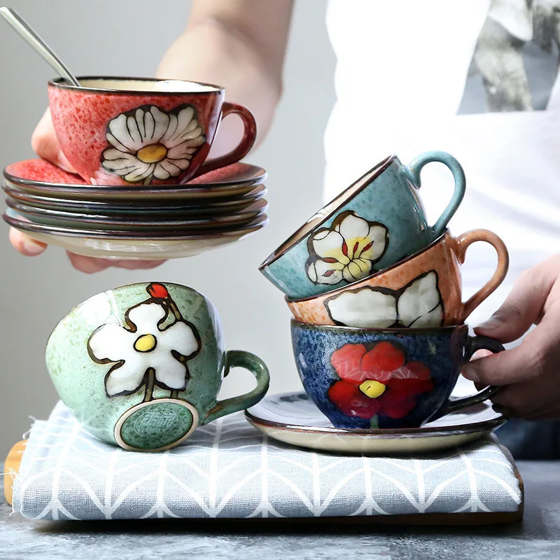 Fun Fervent Creative Japanese Style Ceramic Cup and Saucer Set Cute Modern Design Coffee Cup Simple Retro Kitchenware Home Decor
Fun Fervent Creative Japanese Style Ceramic Cup and Saucer Set Cute Modern Design Coffee Cup Simple Retro Kitchenware Home Decor