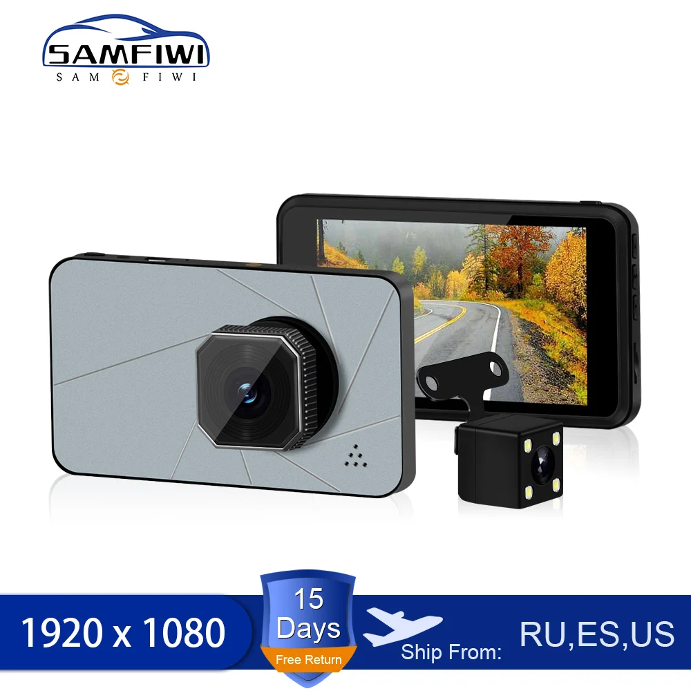 Dash Cam Car DVR Camera Full HD 1080P 4 inch Dashcam Rear View Dual Camera Video Recorder for Cars Night Vision G-Sensor
Dash Cam Car DVR Camera Full HD 1080P 4 inch Dashcam Rear View Dual Camera Video Recorder for Cars Night Vision G-Sensor
