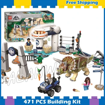 471Pcs Jurassic World Triceratops Rampage Egg Spinner ride Tourist 11336 Model Building Blocks Dinosaur set Compatible With Lago
471Pcs Jurassic World Triceratops Rampage Egg Spinner ride Tourist 11336 Model Building Blocks Dinosaur set Compatible With Lago