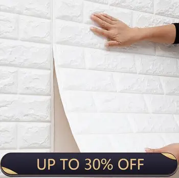 Wall sticker home wallpaper self-adhesive thick stereo 3D brick pattern living room bedroom TV background decoration 70 * 77cm 
Wall sticker home wallpaper self-adhesive thick stereo 3D brick pattern living room bedroom TV background decoration 70 * 77cm