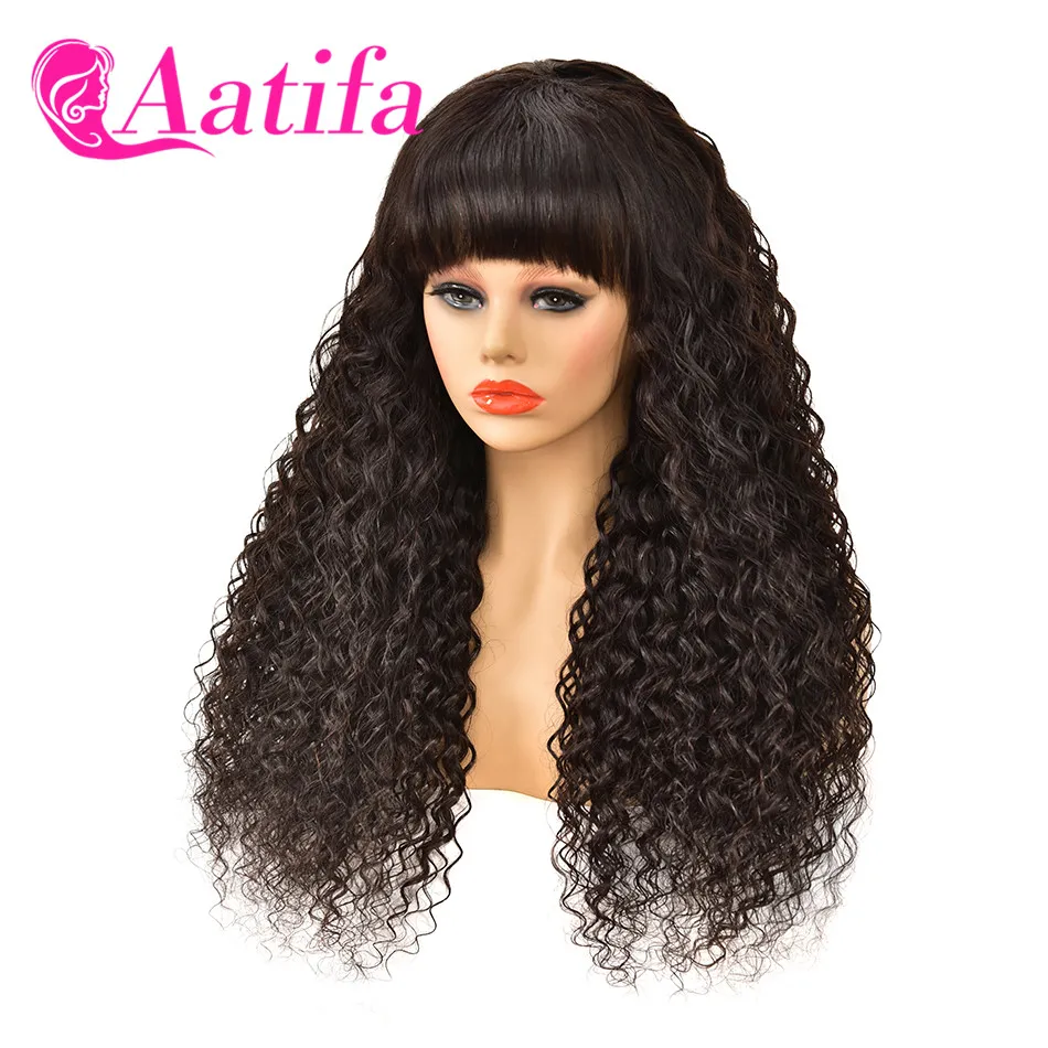 Wigs With Bangs Full Machine Made Peruvian Water Wave Human Hair Natural Wave 180 Density Pre Plucked Aatifa Remy Hair Wig
Wigs With Bangs Full Machine Made Peruvian Water Wave Human Hair Natural Wave 180 Density Pre Plucked Aatifa Remy Hair Wig