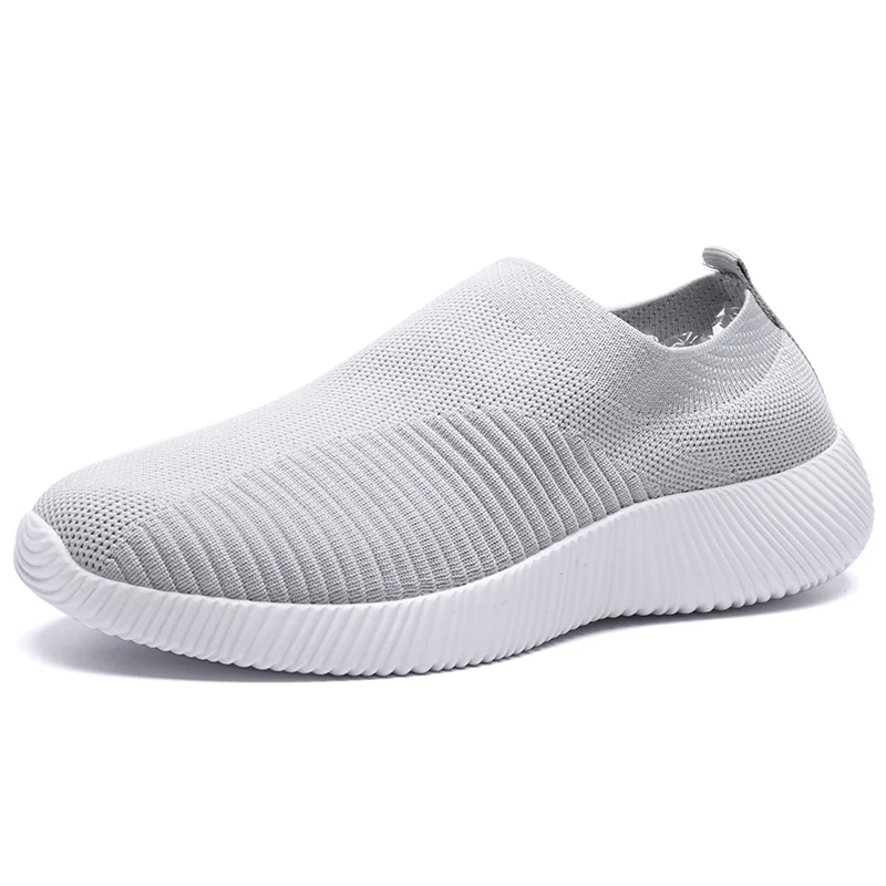 Rimocy 43 Breathable Mesh Platform Sneakers Women Slip on Soft Ladies Casual Running Shoes Woman Knit Sock Shoes Flats